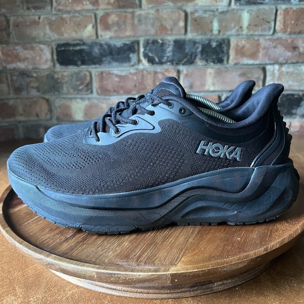 Hoka One One Arahi SR Womens 9 Black Slip Resistant Work Place Sneaker Shoes